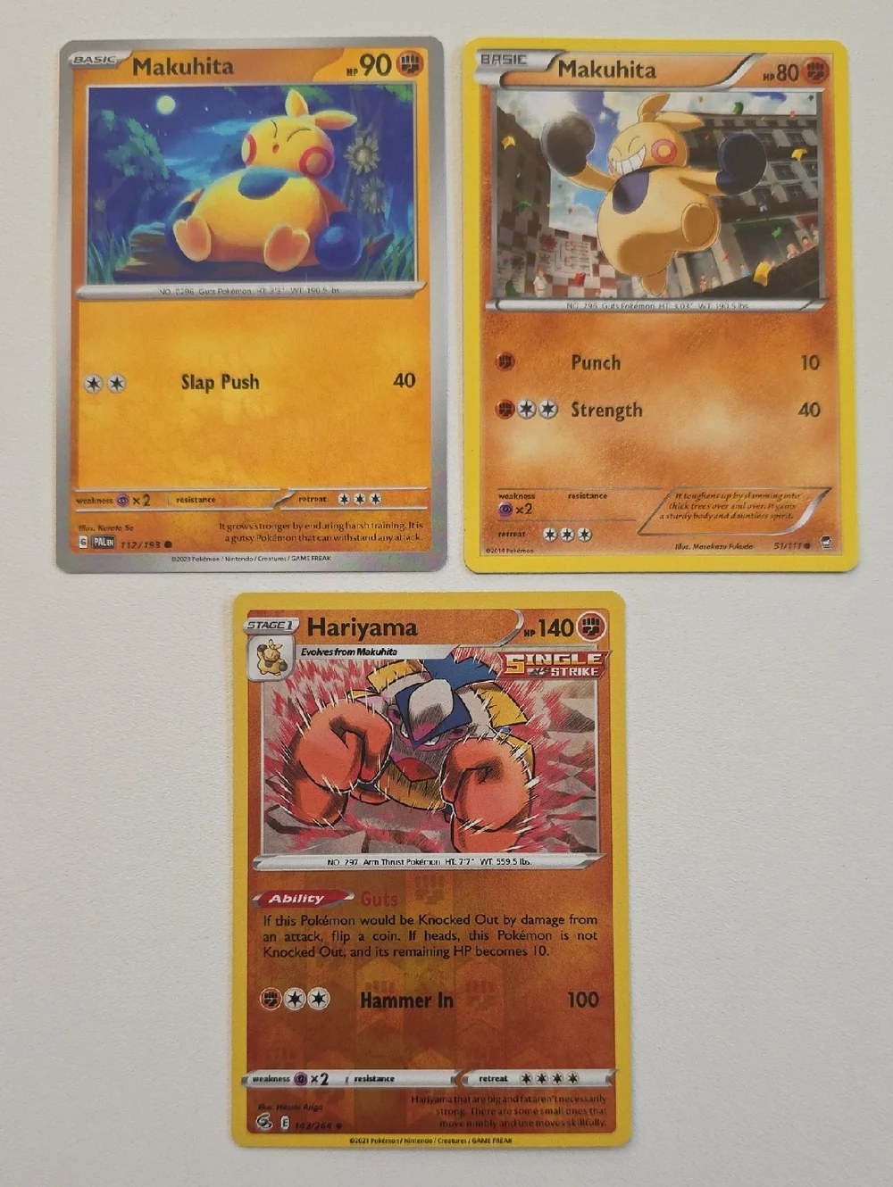 Pokemon Hariyama And Makuhita Card